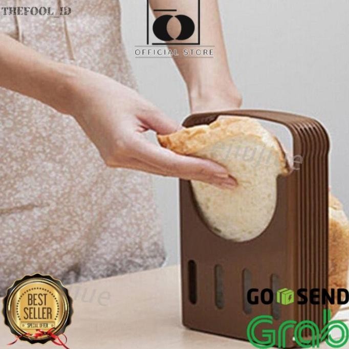 

SIAP KIRIM ADJUSTABLE BAGEL BREAD SLICER TOAST LOAF CUTTER SLICING BREAD S TF