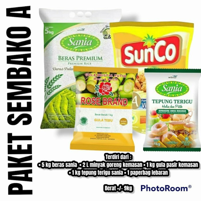 

paket sembako murah parcel lebaran sembako beras gula pasir tepung