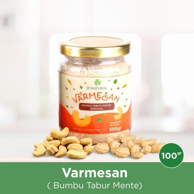 

SIAP KIRIM VARMESAN D'NATURAL, KEJU PARMESAN VEGAN, DAIRY & GLUTEN FREE - 100 GR