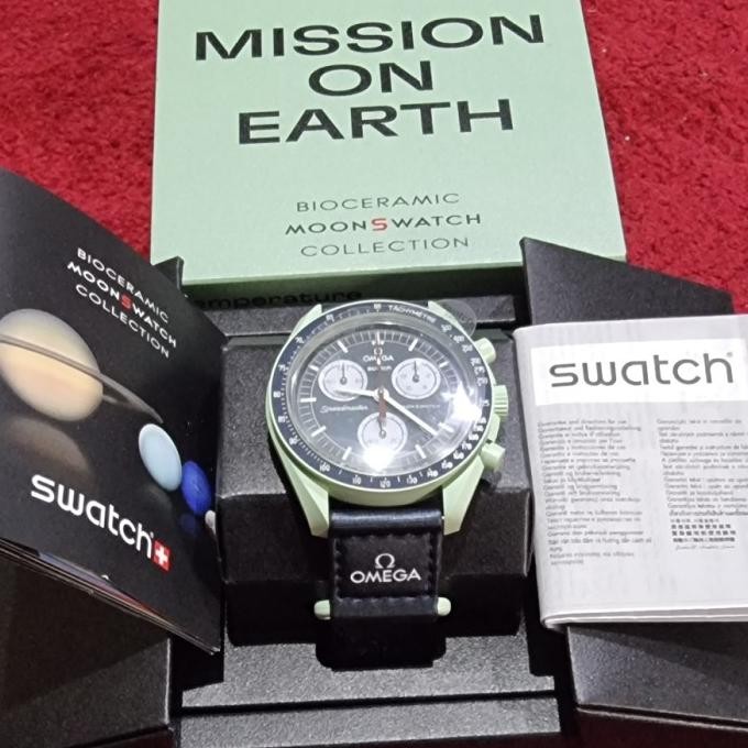 Murah Omega X Swatch Earth Original 100%