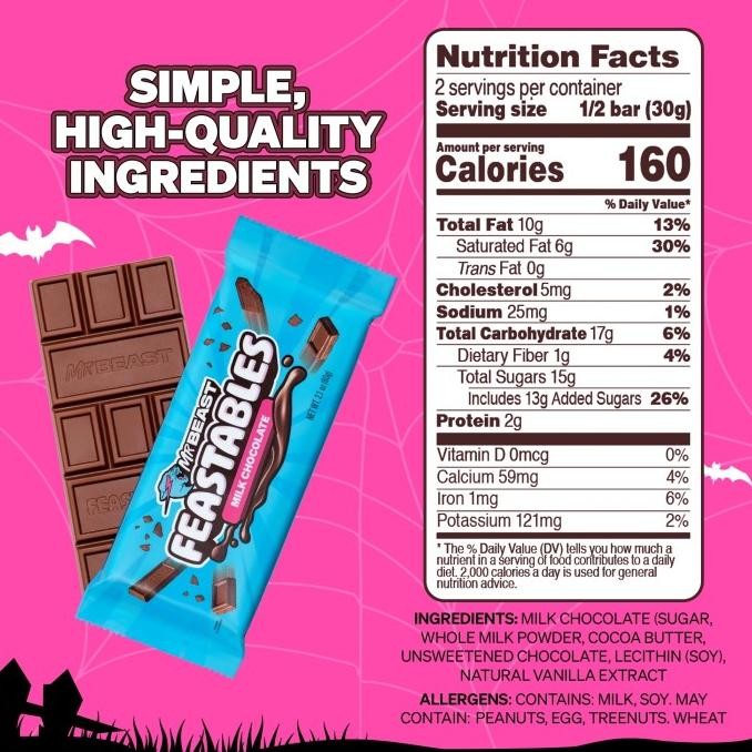 

Promo Mr Beast Feastables Milk Chocolate (New Edition) (60G)