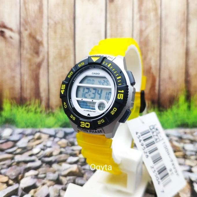 Grosir Casio Digital Jam Tangan Wanita Strap Kuning Lws-1100H-9A Original