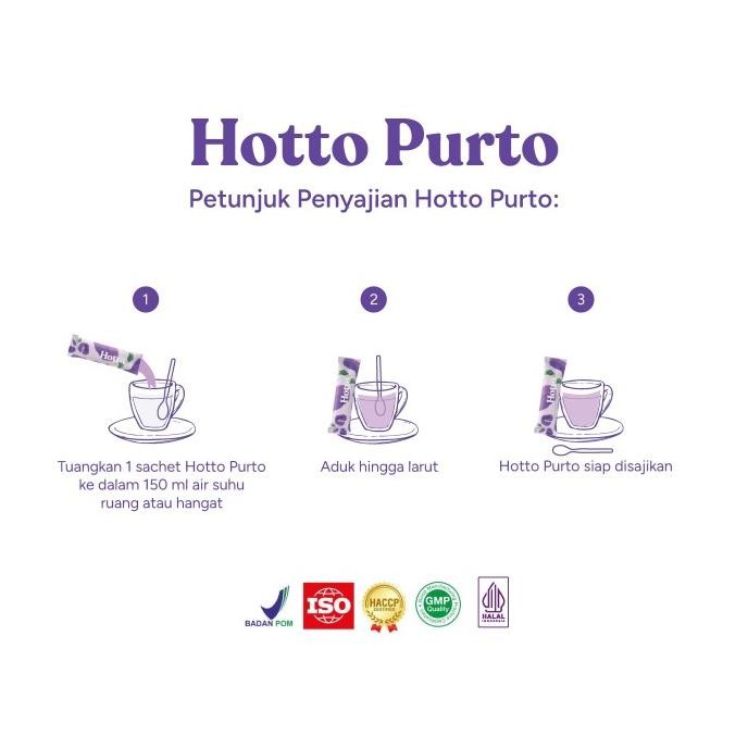 

Grosir Hotto Purto Multigrain With Purple Potato 9 Pouch