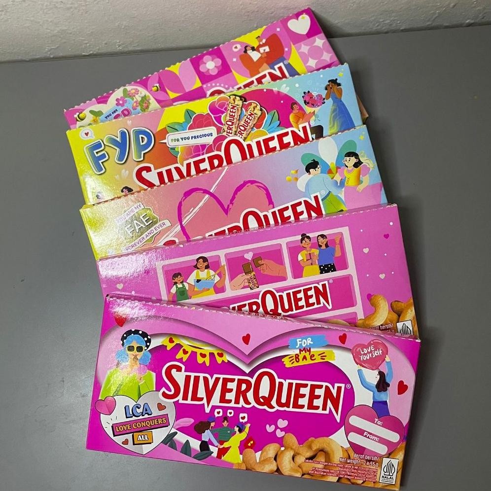 

SALE SILVERQUEEN VALENTINE 2 PC X 55 GR LIMITED EDITION CASHEW / PROMO SPECIAL COKLAT VALENTINE SD83