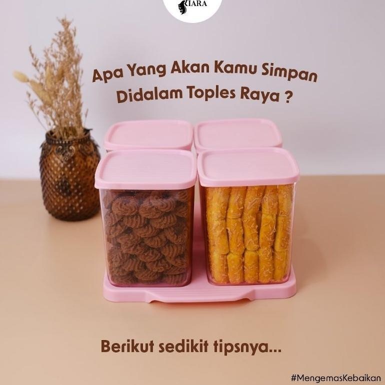 PROMO Toples Raya Toples Lebaran minimalis plastik tempat penyimpanan kue kering see-97