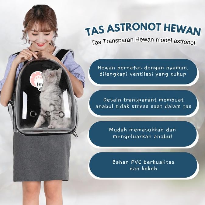 Tas Astronot XTRA Jaring |Tas Astronot Kucing Anjing | Pet Cargo Murah
