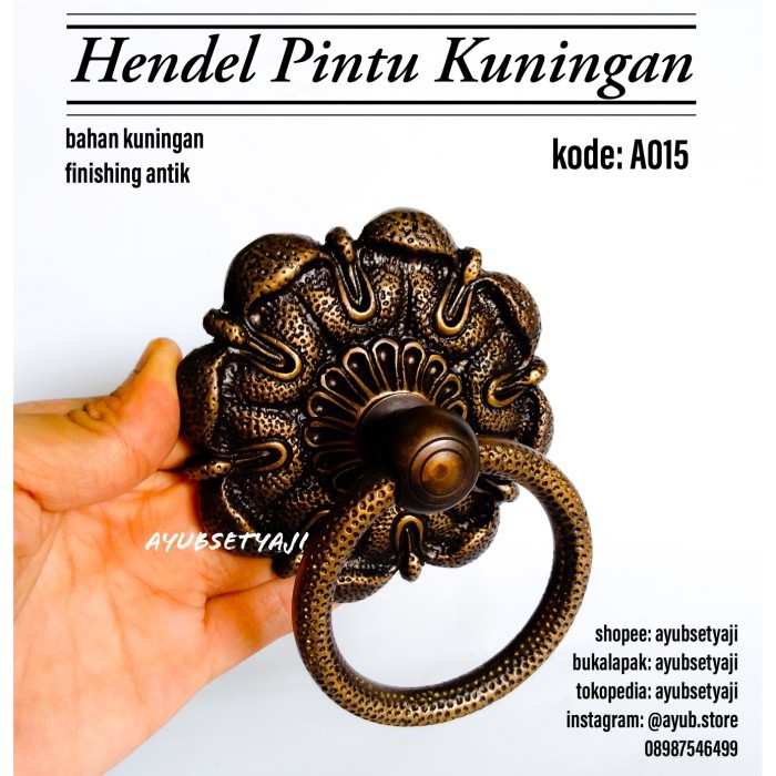 My Hendel Pintu Kuningan Tarikan Pintu Antik Kodea015 Hendel Jawa Unik