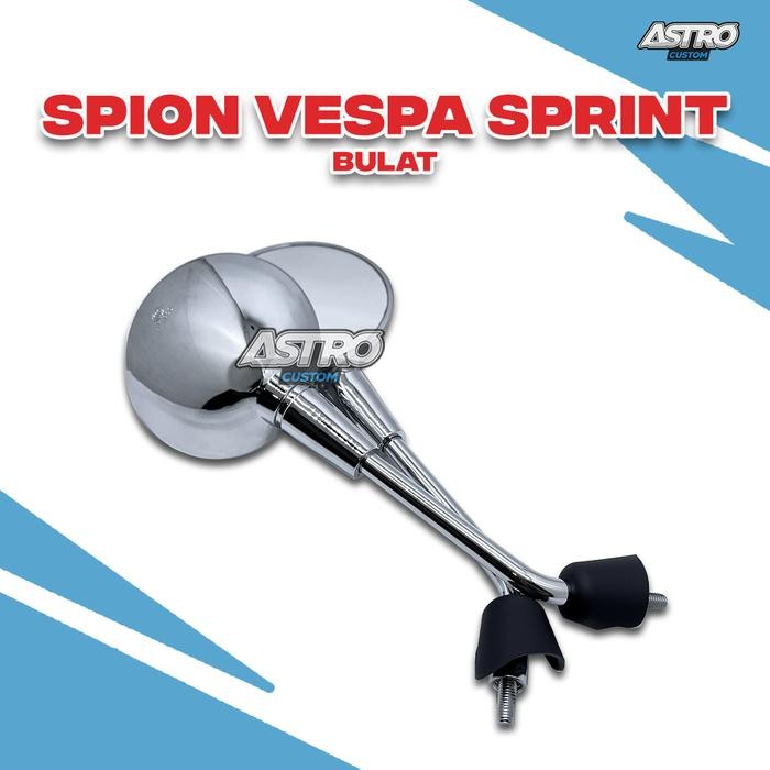 Spion Vespa Sprint Oval Dan Bulat NPS Chrome Piaggio
