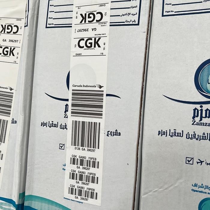 

terbaru !!! air zam-zam 5 lite barcode original asli air zamzam herbal water minuman manis ready