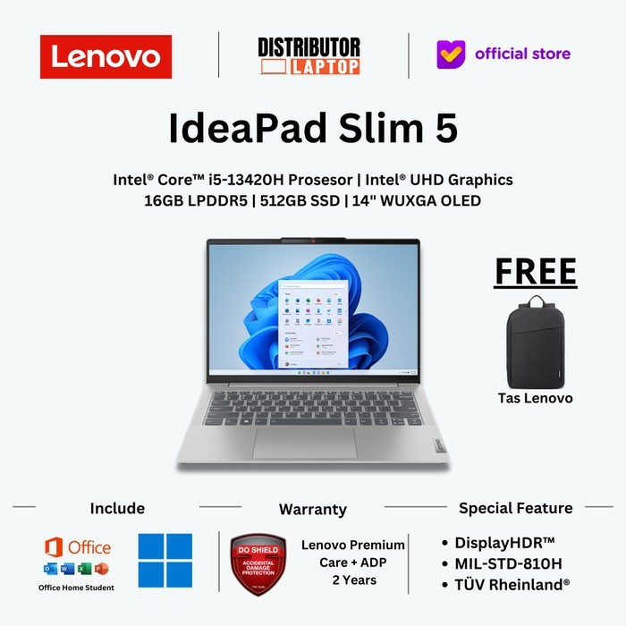 Lenovo Ideapad Slim 5I I7-13620H Ram 16Gb 512Gb Ssd 14" Oled