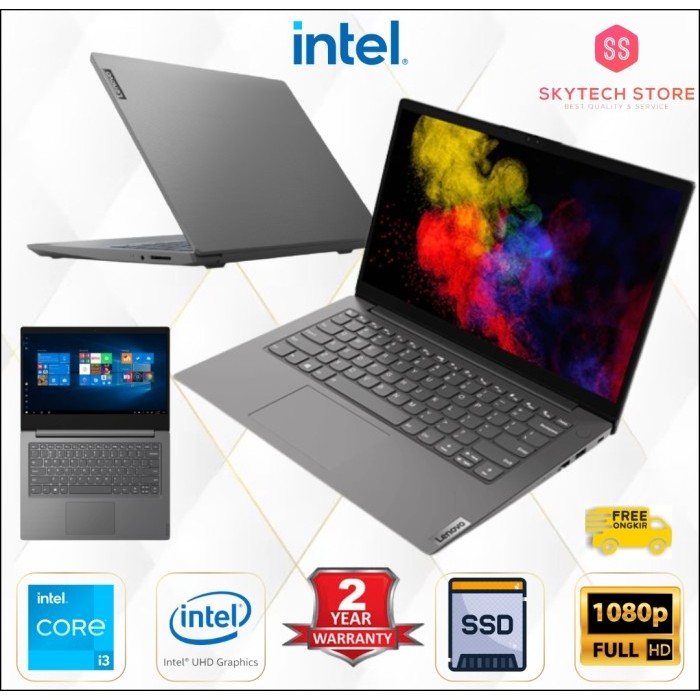 Laptop Lenovo V14 G3 Intel Core I3 1215U 12Gb 256Gb 14 Fhd - Resmi 2Th