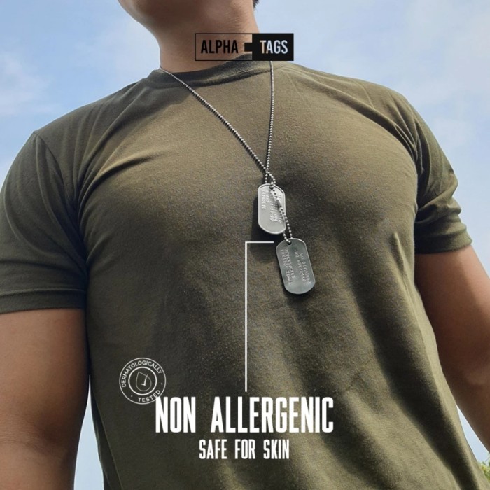 HOT SALE ORIGINAL Dog Tag Military US Dog Tag Costum Kalung Military Pria