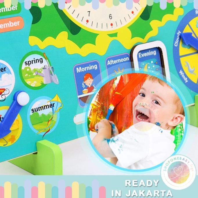 

Terjangkau Jkt Calendar Clock Educational Learning Mainan Belajar Jam Kalender