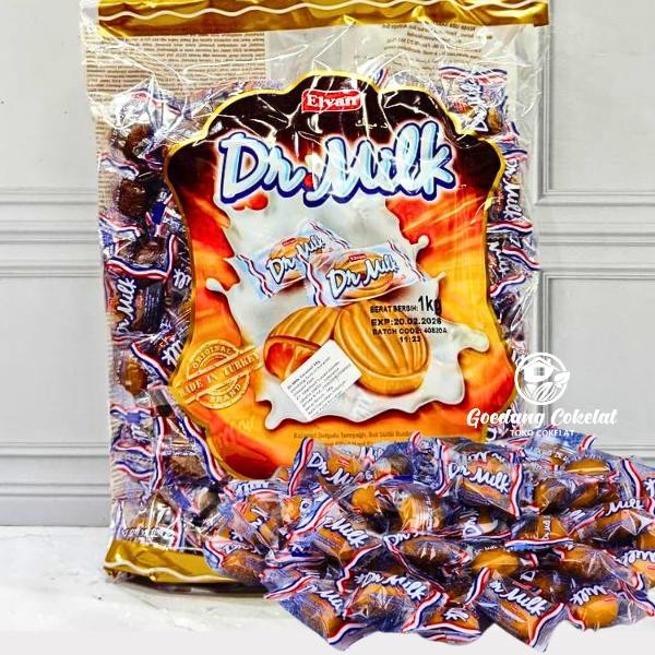 

Terbaru!! Elvan Dr. Milk Permen Susu Filling Isi Rasa Karamel Dan Mentega Permen Turki Arab 1Kg Cod