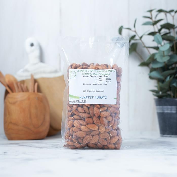 

Promo 1000Gr Roasted Almond Premium - Kacang Almond Panggang Kupas - Oven - Matang - Size Besar