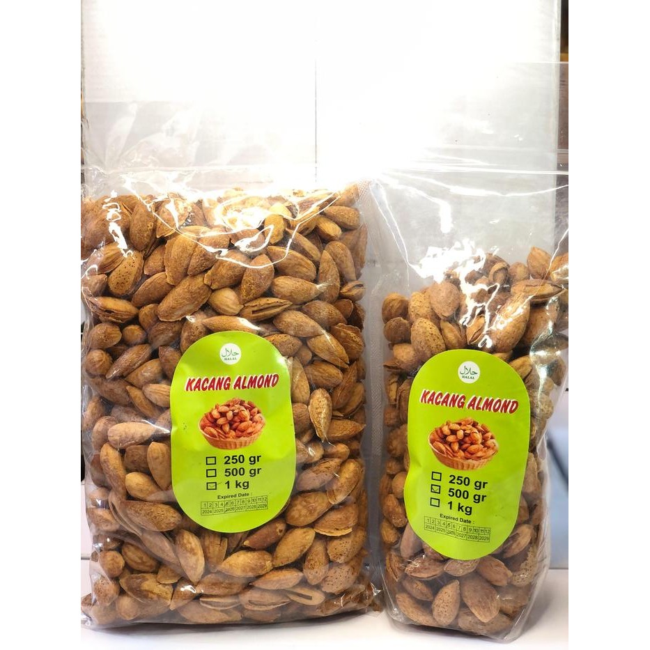 

Terbaru!! Kacang Almond Kemasan 500Gr Gurih Cod