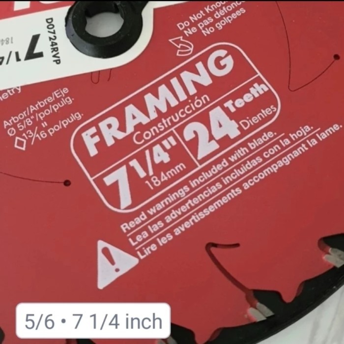 

TERLARIS! DIABLO SAW BLADE 7 1/4 INCH CIRCULAR SAW TABLE SAW Mata Gergaji