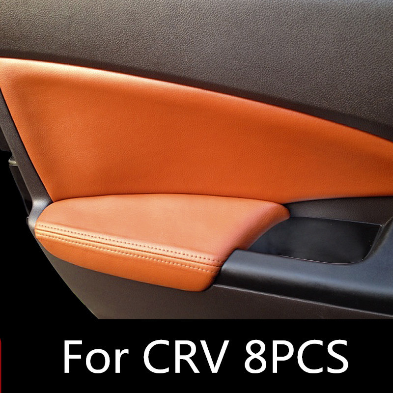 LIVIN 8PCS Protective Interior Door Panel Armrest Microfibre Cover For Honda CRV 2012 2013 2014 2015