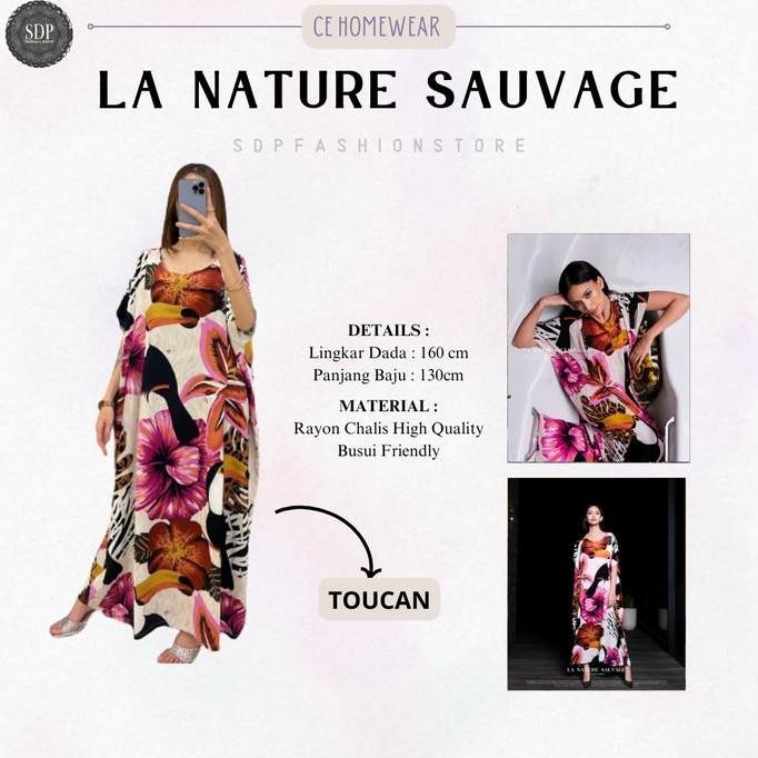 baru daster/ dress toucan - la nature sauvage - rayon busui panjang [ce homewear]