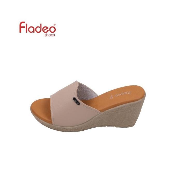 Super Promo, Fladeo F24/Ldj462-1Rv/Sandal Wedges Slide Wanita [ Wedges Sandals ]