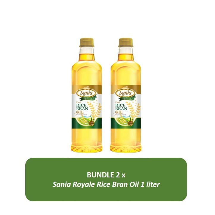 

terbaru !!! bundle - 2 x sania royale rice bran oil 1 liter ready