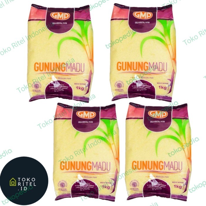 

terbaru !!! paket bundling gula pasir gmp (4pcs x 1kg) plus minyak bimoli 1l ready