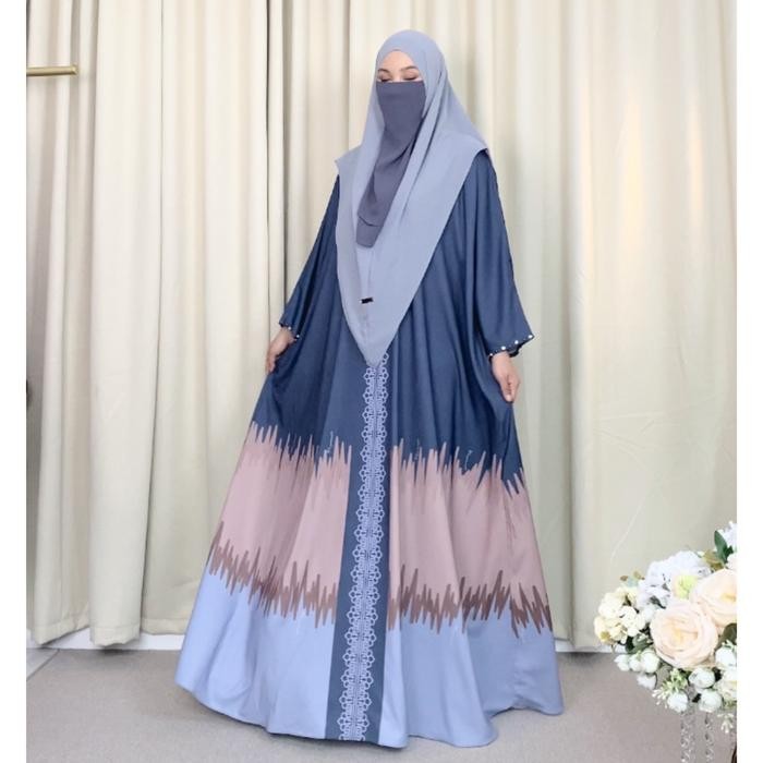 Maryamzali_ Selina Kaftan (Abaya Saja) Abaya Lengan Panjang Lebaran Desain Original Maryamzali Abaya