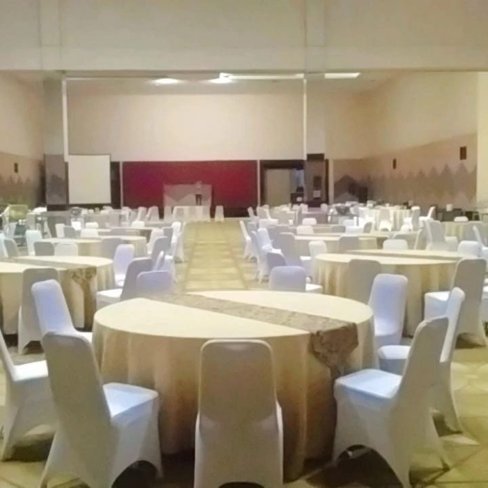 taplak meja bulat 6 kursi murah