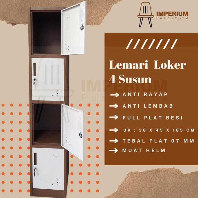 

TERBARU - Loker Besi / Lemari Loker Besi / Loker 4 Pintu / Loker Besi 4 Pintu