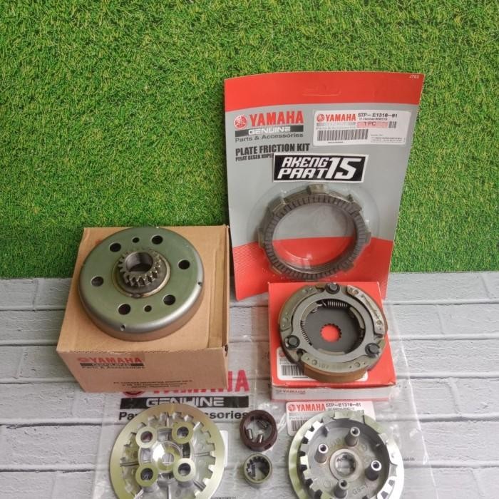 Paket Lengkap Lonceng 5TP+Rumah kampas kopling+Kampas ganda Assy+Kampas kopling+cage Jupiter z lama/