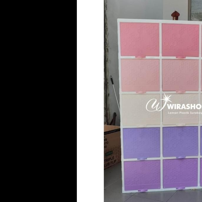 

TERBARU - Lemari Plastik Cabinet Double Flip Susun 5