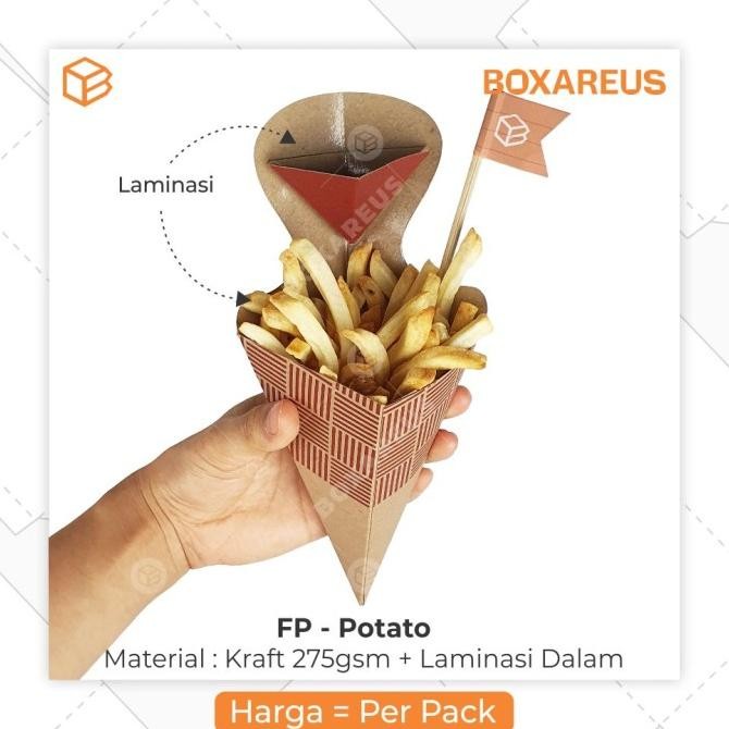 Terbaru Box Ang Goreng Dus French Fries Box Churros Ayam | Fp Potato Terbaik