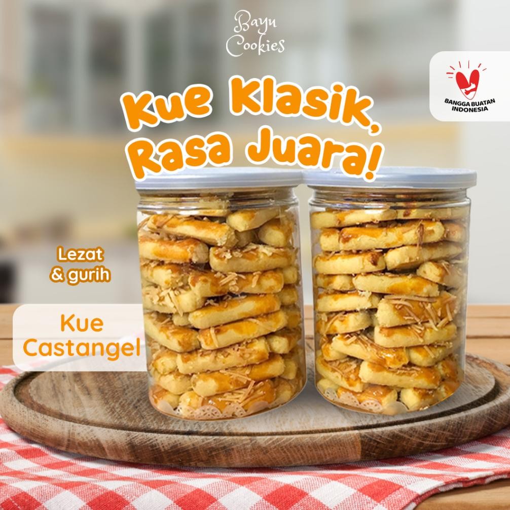 

TERLARIS Kue Kering Castengel 600ml - Kue Kastengel Keju Kue Lebaran Pop Can Cemilan Keluarga Homemade by Bayu Cookies hg-24