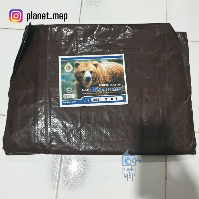 Terpal Plastik A3 Ukuran 4X4 Cokelat Bb