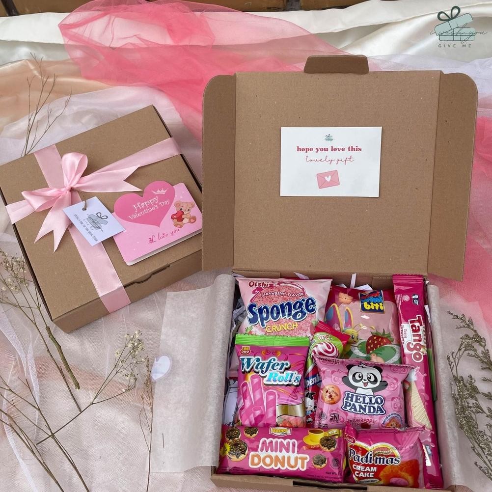 

COD VALENTINE'S SERIES (PINK SNACK BOX/VALENTINE GIFT/VALENTINE HAMPERS) iT-93