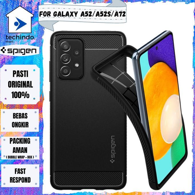 Case Samsung Galaxy A52 / A72 Spigen Rugged Armor Carbon Fiber Casing
