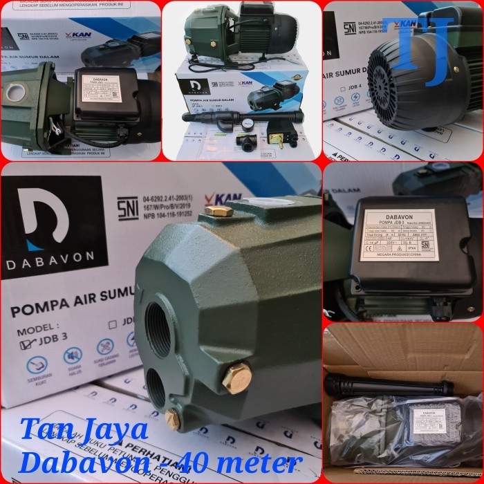 Pompa Air Listrik Otomatis Jet Pump Dabavon Tipe 370 - 40 Meter