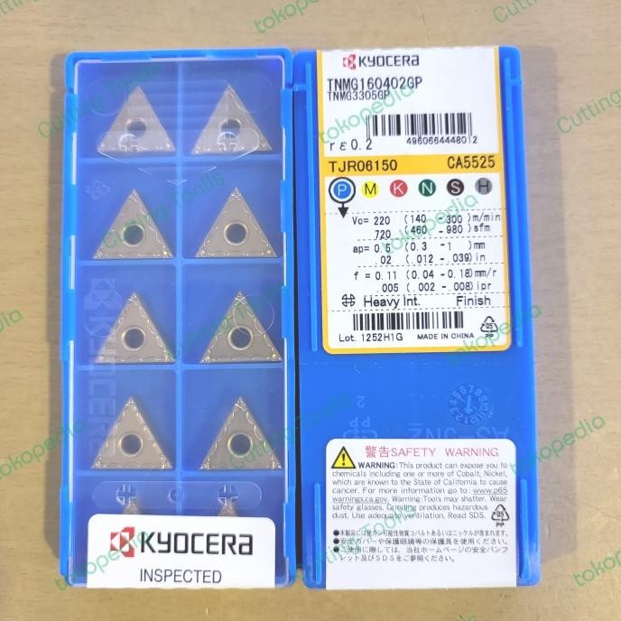 Insert Tnmg 160402 Kyocera Original Tnmg 160402 Insert Bubut Tnmg 16