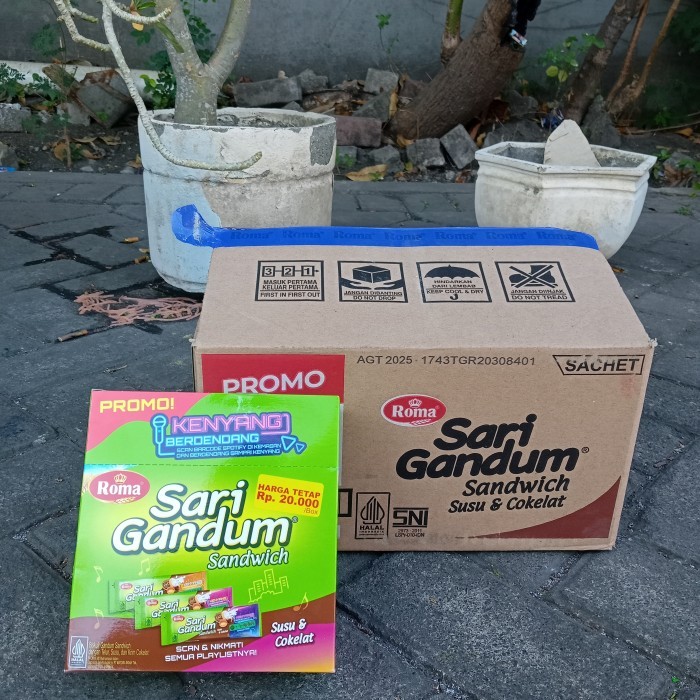 

Roma sari gandum 1 karton isi 10 box