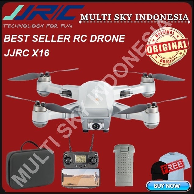 HARGA DISC - Drone JJRC X16 5G Wifi GPS Drone Foldable FPV 6K Camera Quadcopter