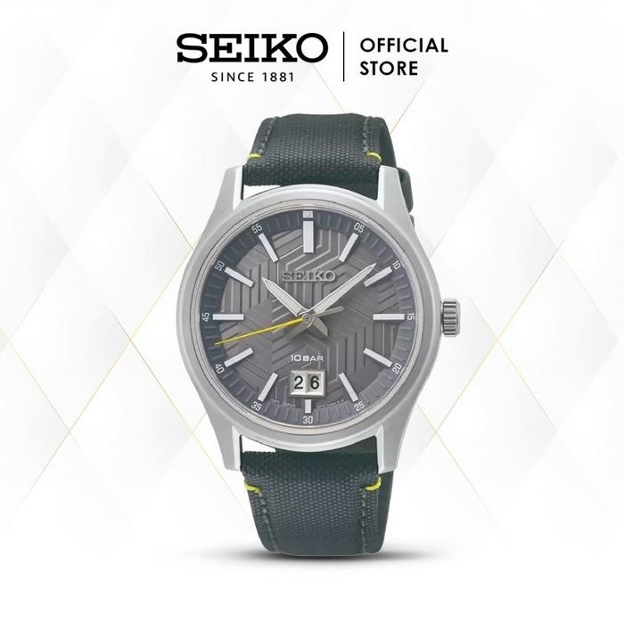 TERLARIS Seiko Quartz Analog Hands Date Men SUR543P1 SUR543 Nylon Original