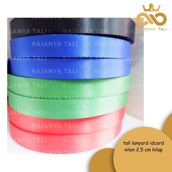 

TERLARIS! tali lanyard idcard nilon 2,5 cm kilap