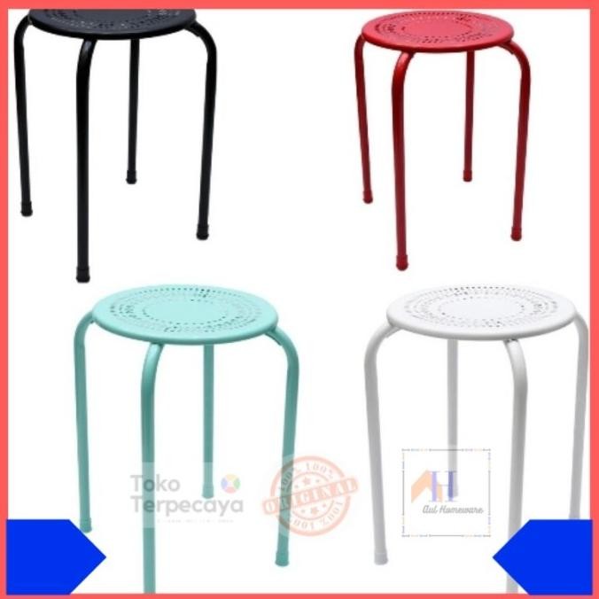 KURSI CAFE BULAT FULL BESI/BANGKU MINIMALIS CAFE/KURSI/KURSI CAFE