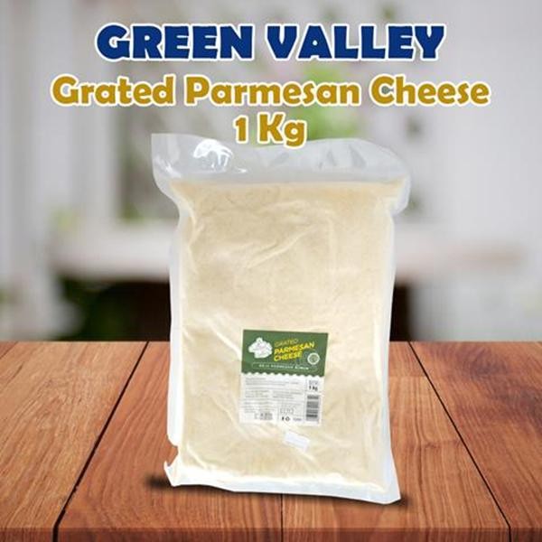 

GREEN VALLEY - Grated Parmesan Cheese (Keju Parmesan Bubuk) 1 Kg