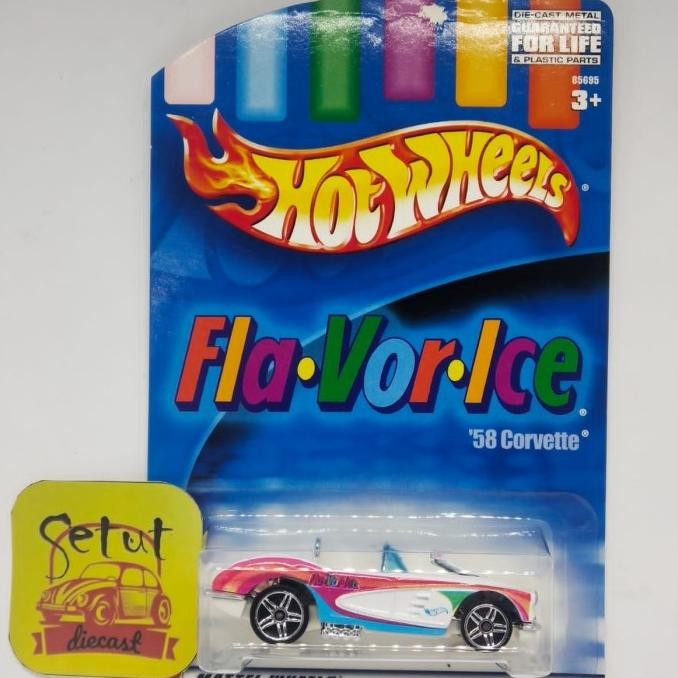 HOT WHEELS HOTWHEELS 58 CORVETTE FLAVOR ICE OPEN KAP HOOD PUTIH WHITE
