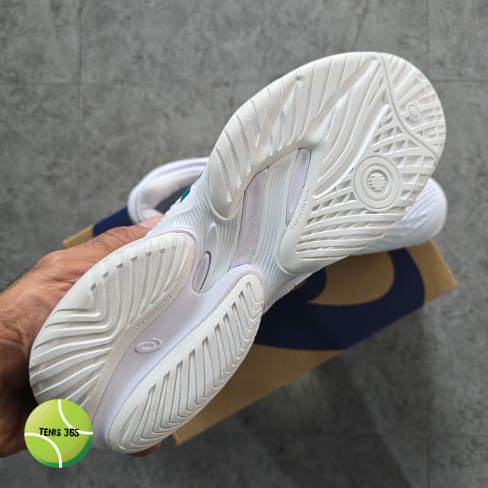 Terbaru Sepatu Tenis Asics Court Ff 3 Novak White / Pitch Green Best Seller