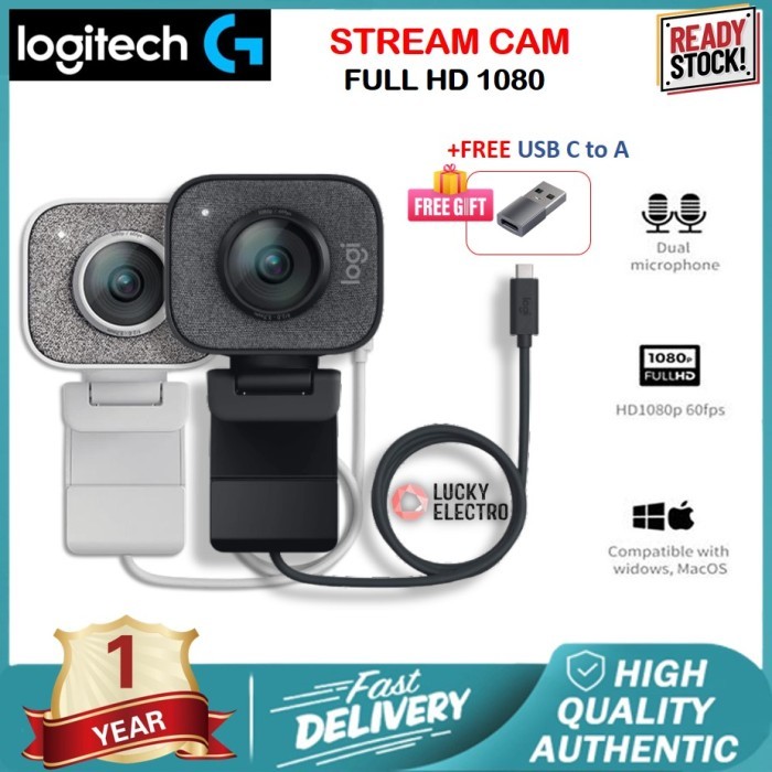 NEW Logitech StreamCam Stream Cam Full HD USB-C Webcam