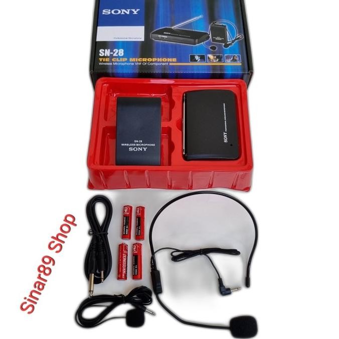 Mic bando + mic jepit CLIP-ON wireless Sony SN-28