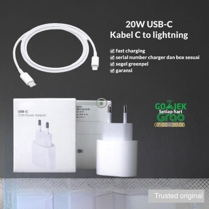 Charger iphone fast charging type C charger iphone 20w original