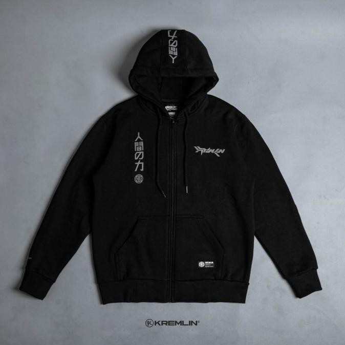 KREMLIN Zipper Hoodie Sleting  - GUNSCREAM